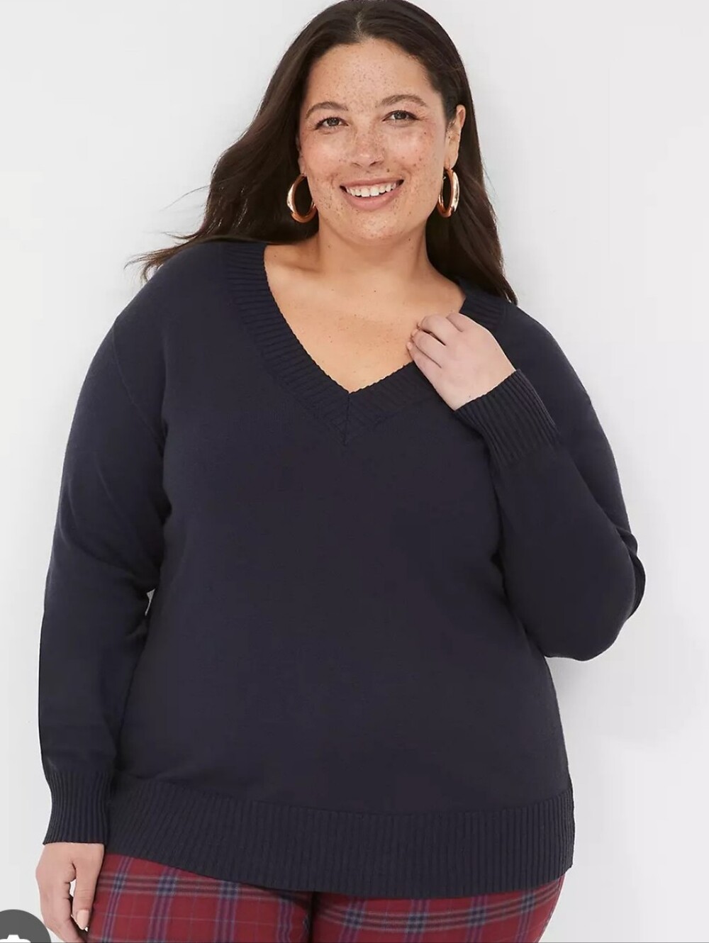 Lane Bryant V Neck Light Weight Sweater NWT 49$ Size 22/24 Blue